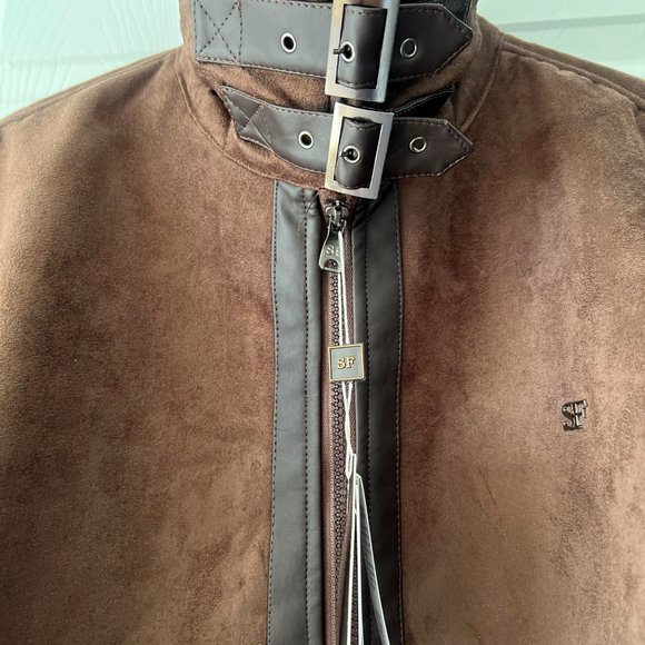 Superlative Fashion Brand Ultrasuede/Faux Fur Bomber Jacket! - Picture 6 of 16